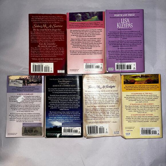Lisa Kleypas Historical Romance Paperback Book Bundle Lot (7 Novels) - Picture 2 of 3